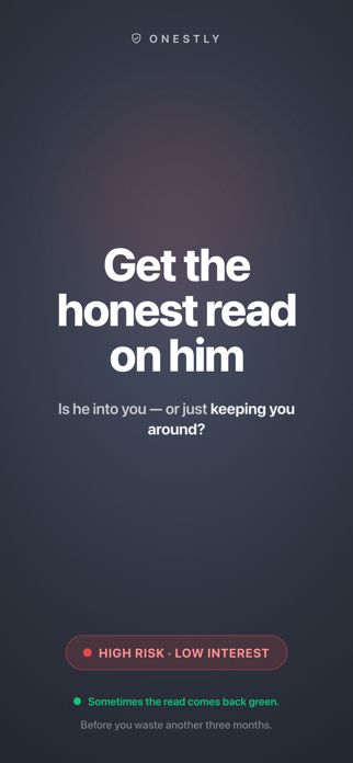 Onestly: Stop Dating Red Flags Screenshot 1 of 6