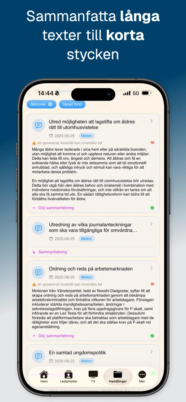 #6. Riksdagsinsyn (iOS) Ved: Jean-Robert Nino