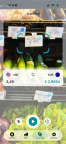 Currency converter, live rates screenshot