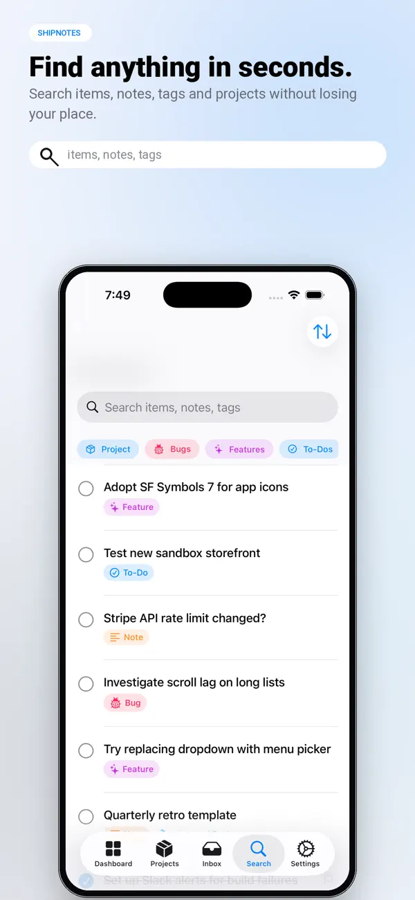#3. Shipnotes (iOS) By: John Steinmetz