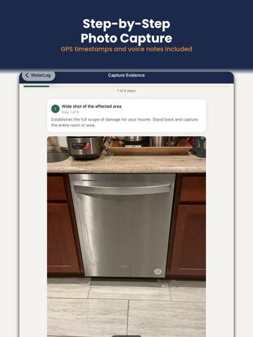 Water Damage Report Photo Docs iPad screenshot
