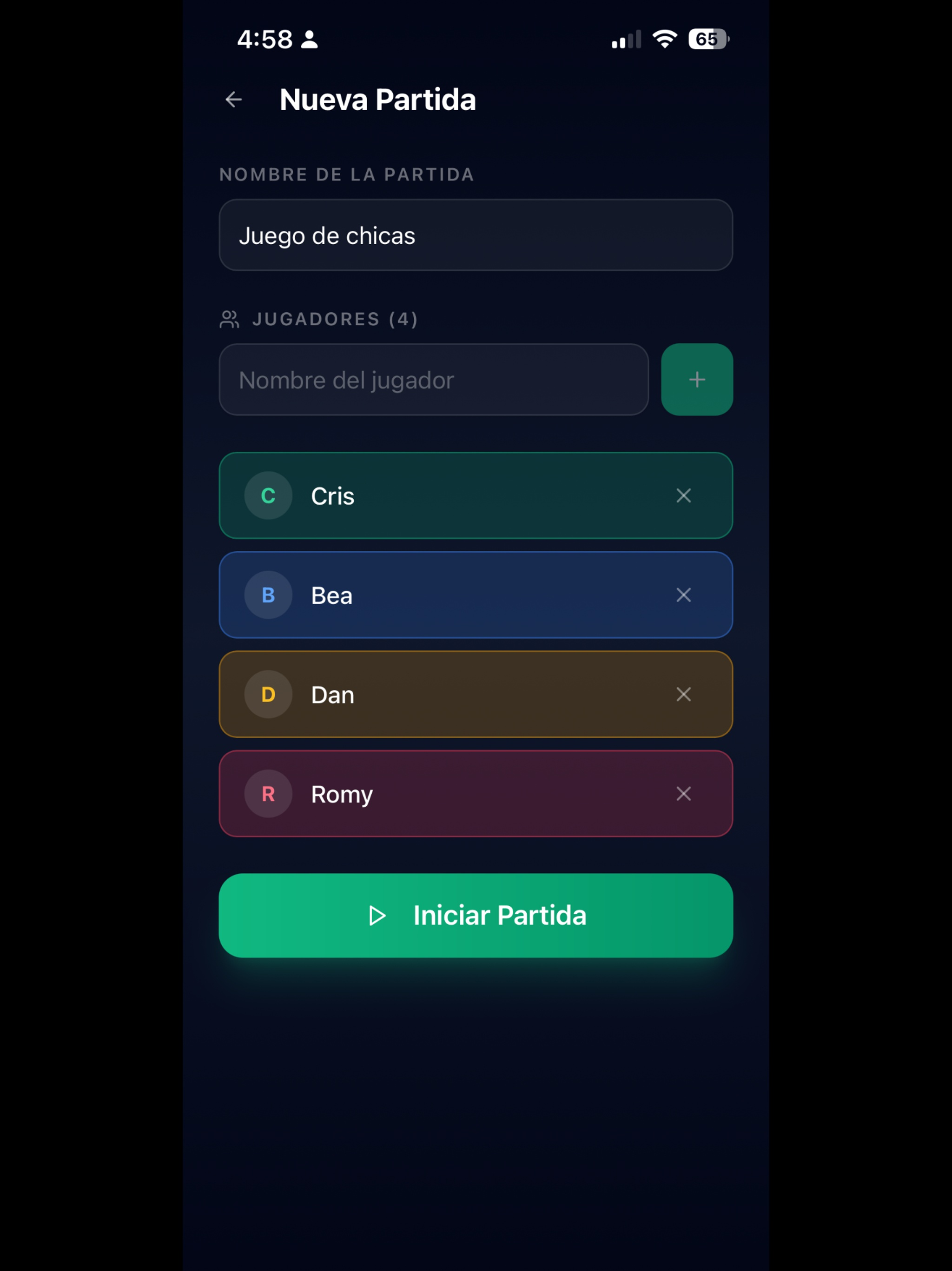Domino contador de puntos
