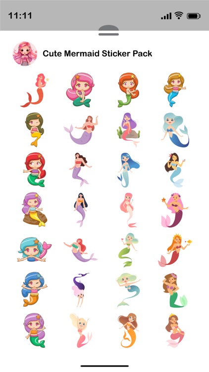 Cute Mermaid Stickers Pack