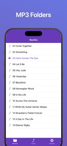 MP3 Folders iPhone screenshot