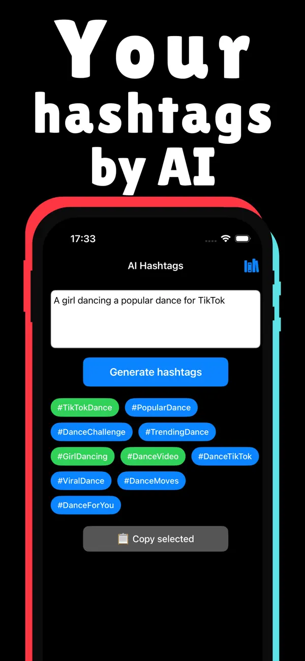 Screenshot #1 pour AI Hashtags for TikTok