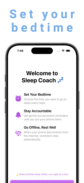 Bedtime reminders Sleep Better Screenshot 2 of 3