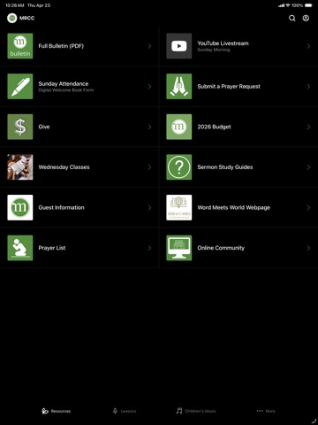 Memorial Road Church of Christ iPad screenshot