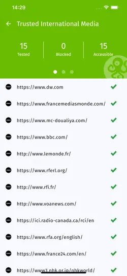 Screenshot von News Media Scan auf dem iPhone 3