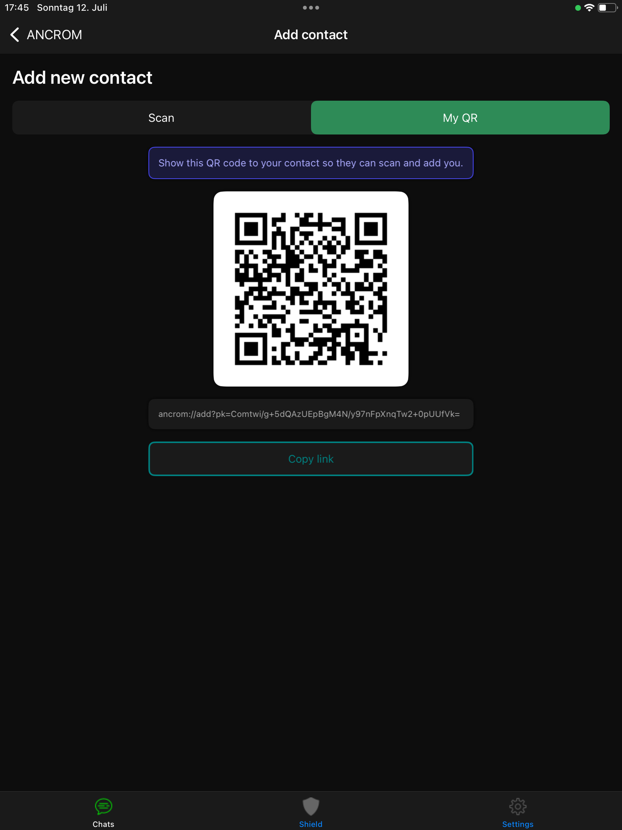 ANCROM - Secure Messenger