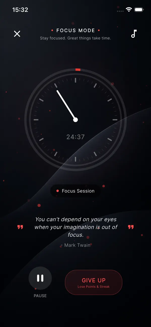 Screenshot #1 pour FocusBite Pomodoro Timer