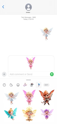 Twinkly Fairy Stickers iPhone screenshot