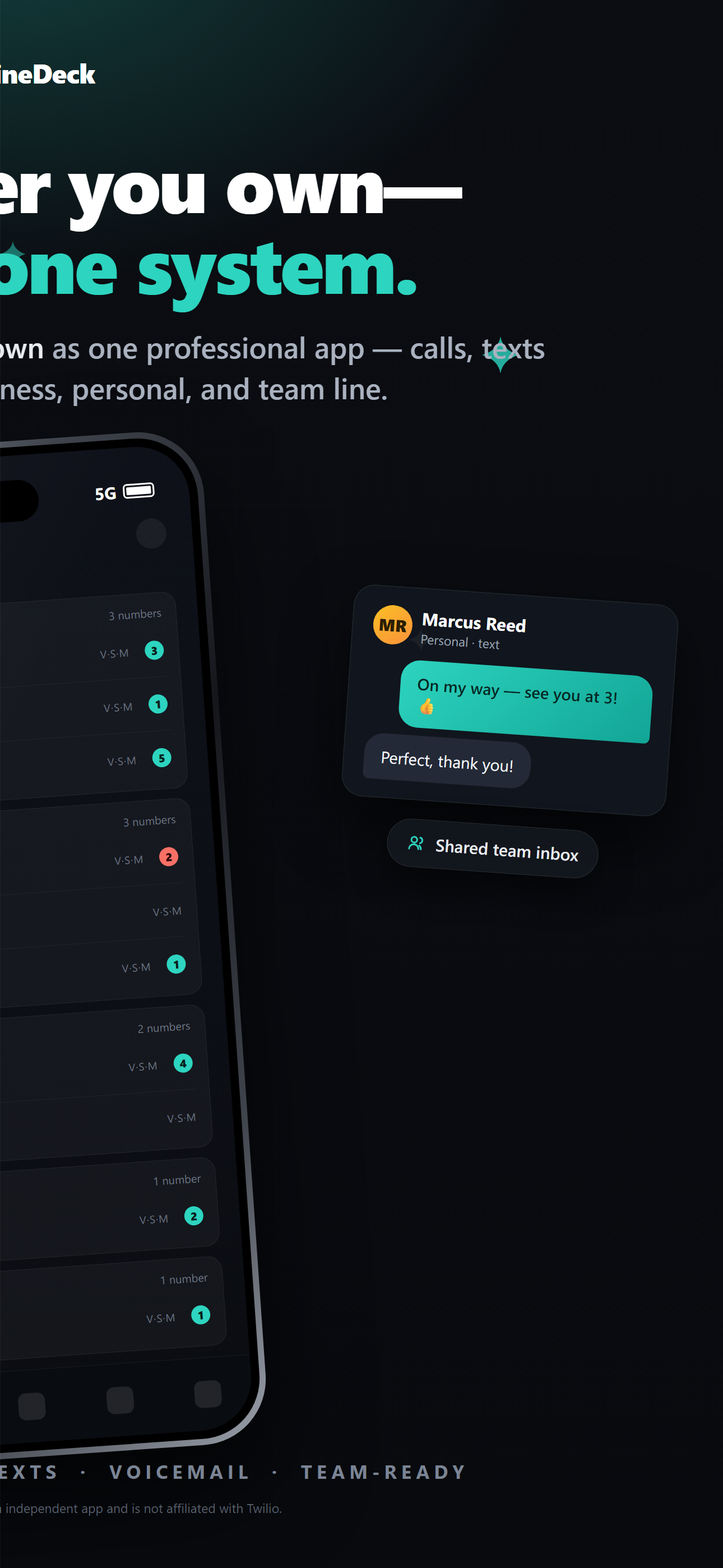 TwineDeck - Call & Text screenshot 2