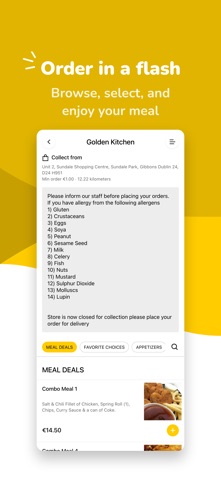 Golden Kitchen Dublin app screenshot