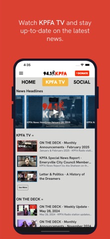 KPFA Public Radio screenshot