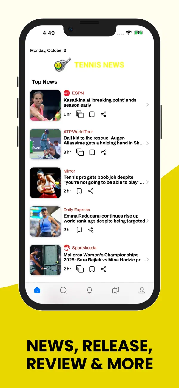 Screenshot #2 pour Tennis News, Scores & Results