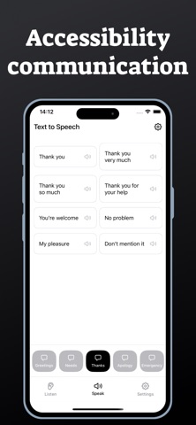 Deaf Transcribe Assistant iPhone screenshot