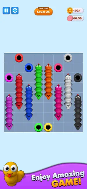 Gecko Escape: Worm Out Puzzle screenshot 2