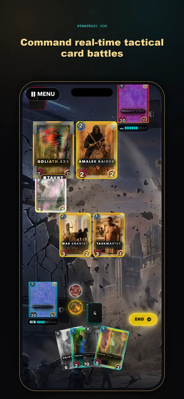 Official App Store preview of CCG Deckbuilder Covenant Cards