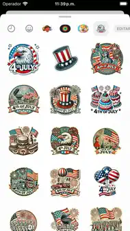 Vintage 4th of July Stickers iphone bilder 1