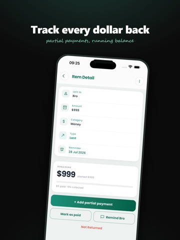 IOUly - IOU Tracker iPad screenshot