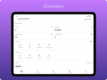 Nextech CRM iPad screenshot