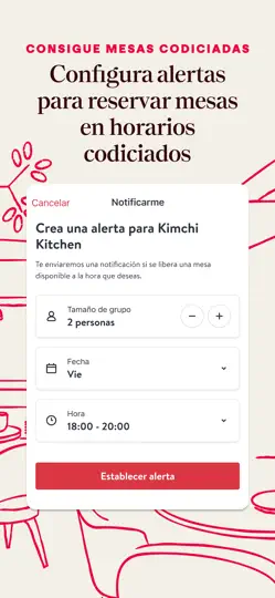 Captura de pantalla de OpenTable en iPhone 6
