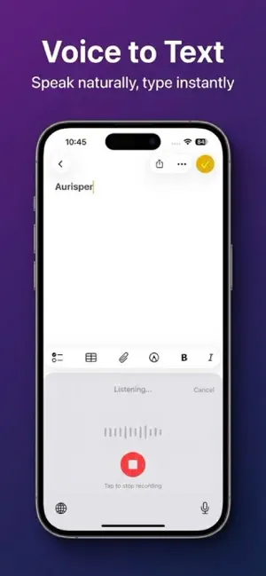 Aurisper: AI Voice Input screenshot 1