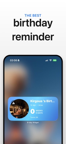B-day Widget iPhone screenshot