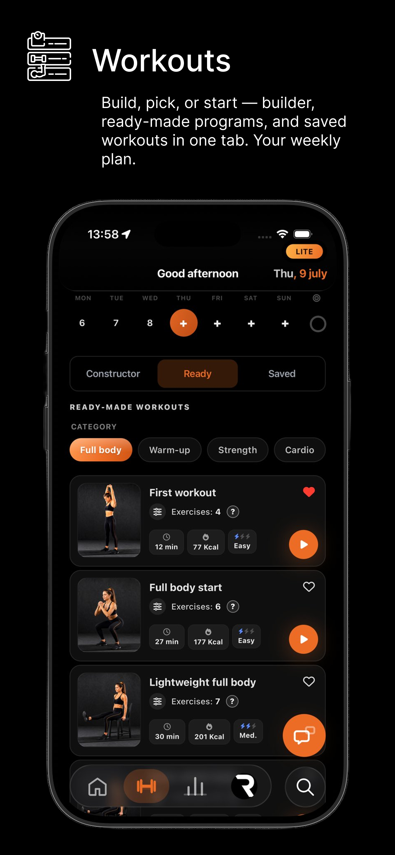 Re4m: Home Fitness Workouts screenshot 3