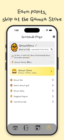 Gamza Diary: Gratitude Journal iPhone screenshot