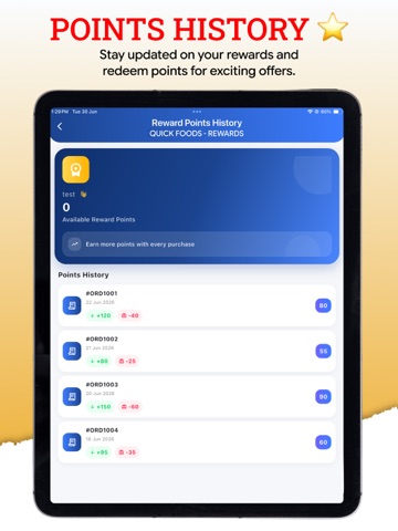 Quick Foods Rewards iPad screenshot