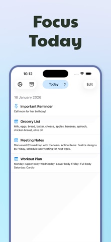 Today Notes Screenshot 1 of 4