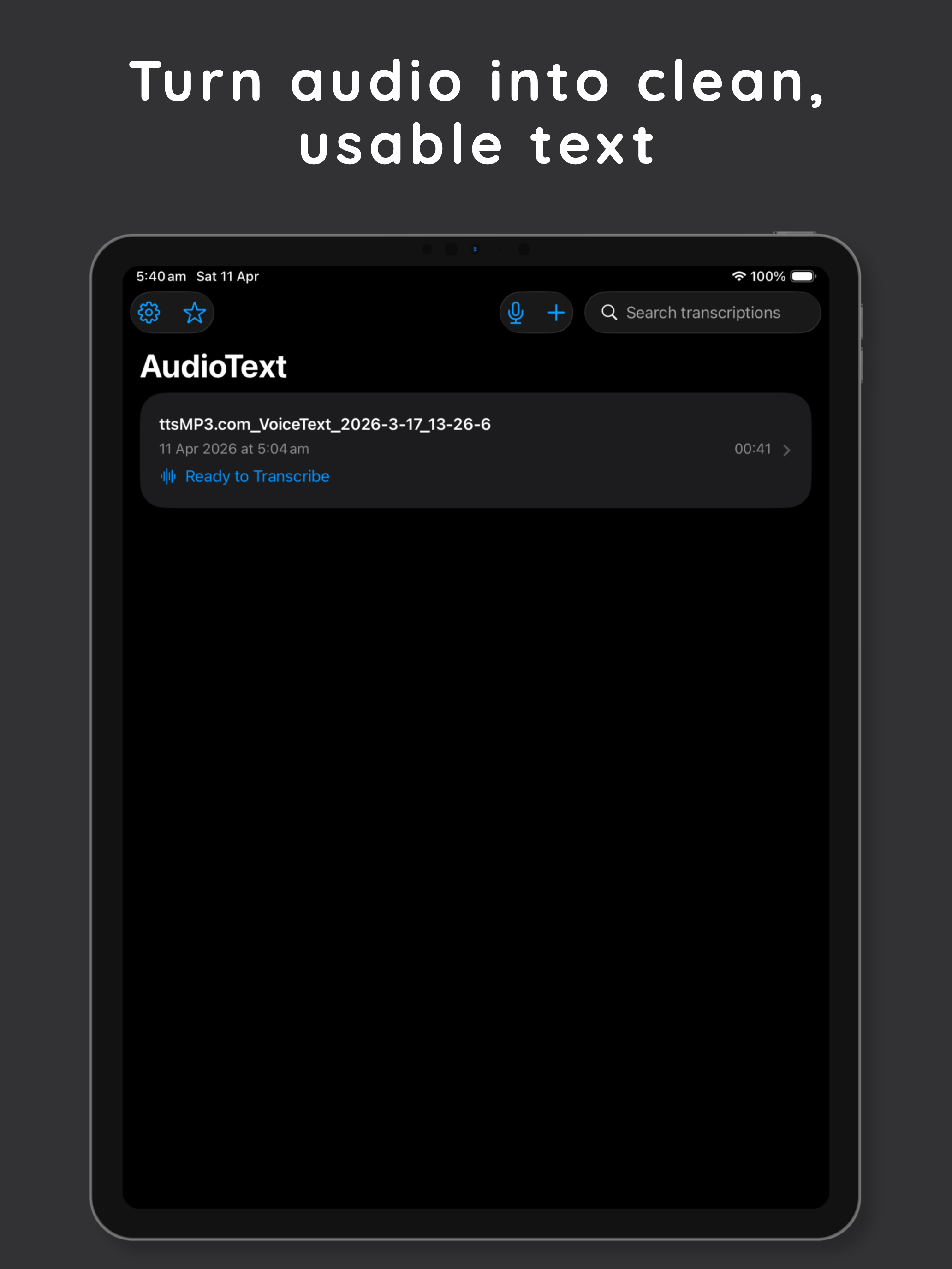 AudioText: Voice to Text