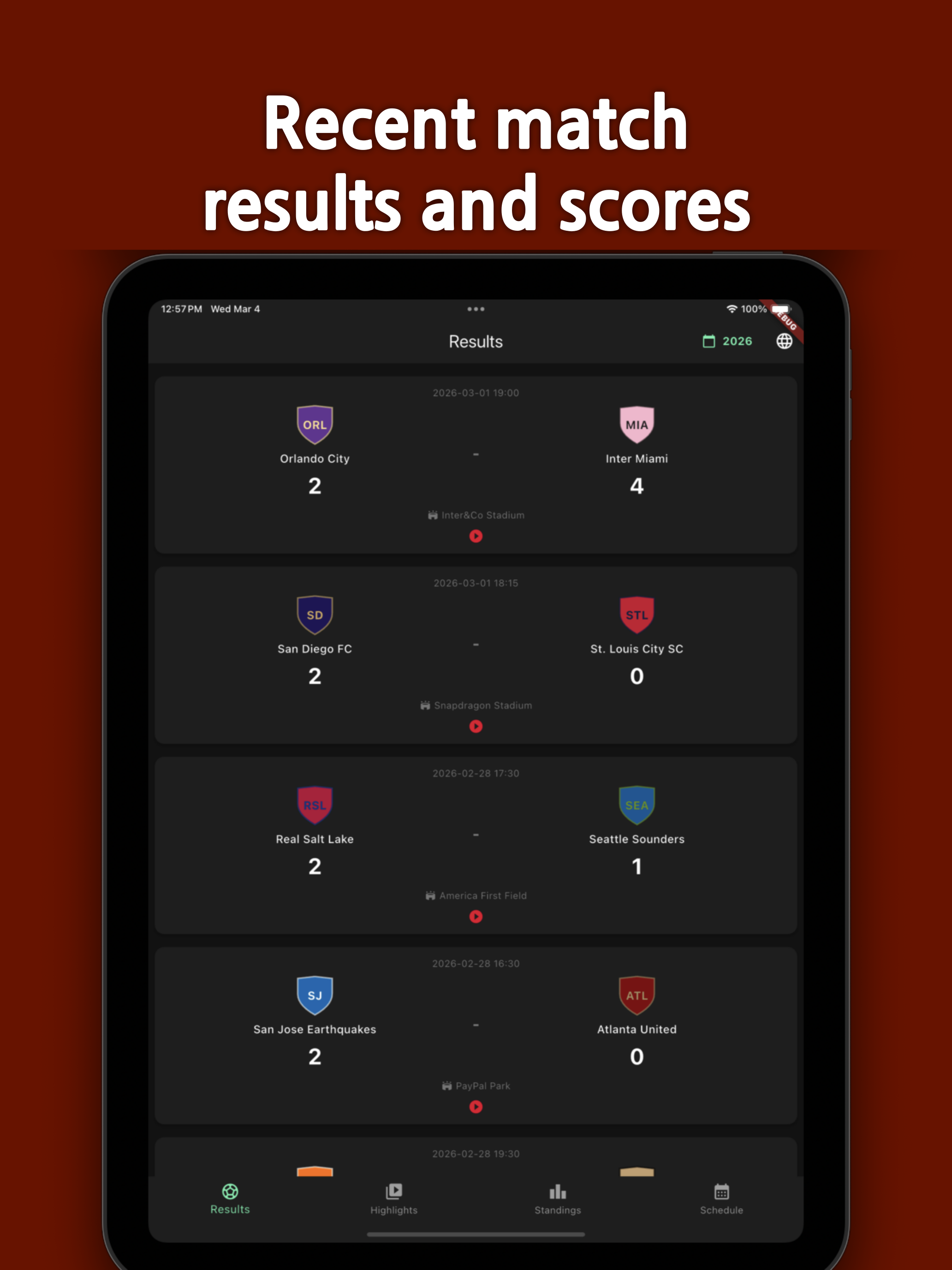 Major Soccer Highlights screenshot 5