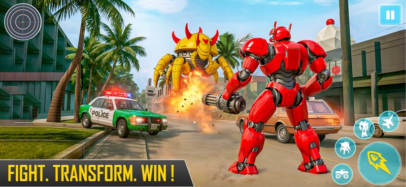 jogo de carro robô polvo 3D- screenshot 3