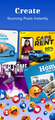 Social Media Post Maker - Ads iPhone screenshot