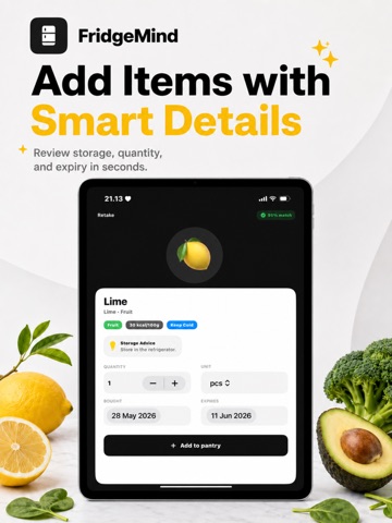 FridgeMind: AI Pantry & Meals iPad screenshot