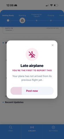 Airlert screenshot