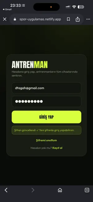 ANTRENMAN TAKİP screenshot 2