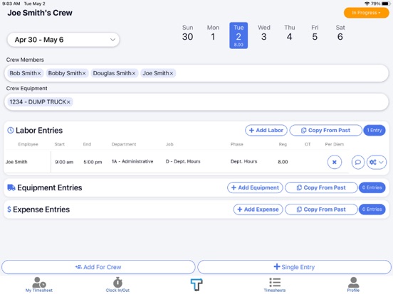 Screenshot #6 pour Traqspera Timesheets