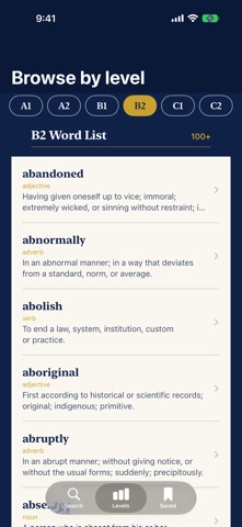 CEFR Dictionary: IELTS Vocab screenshot