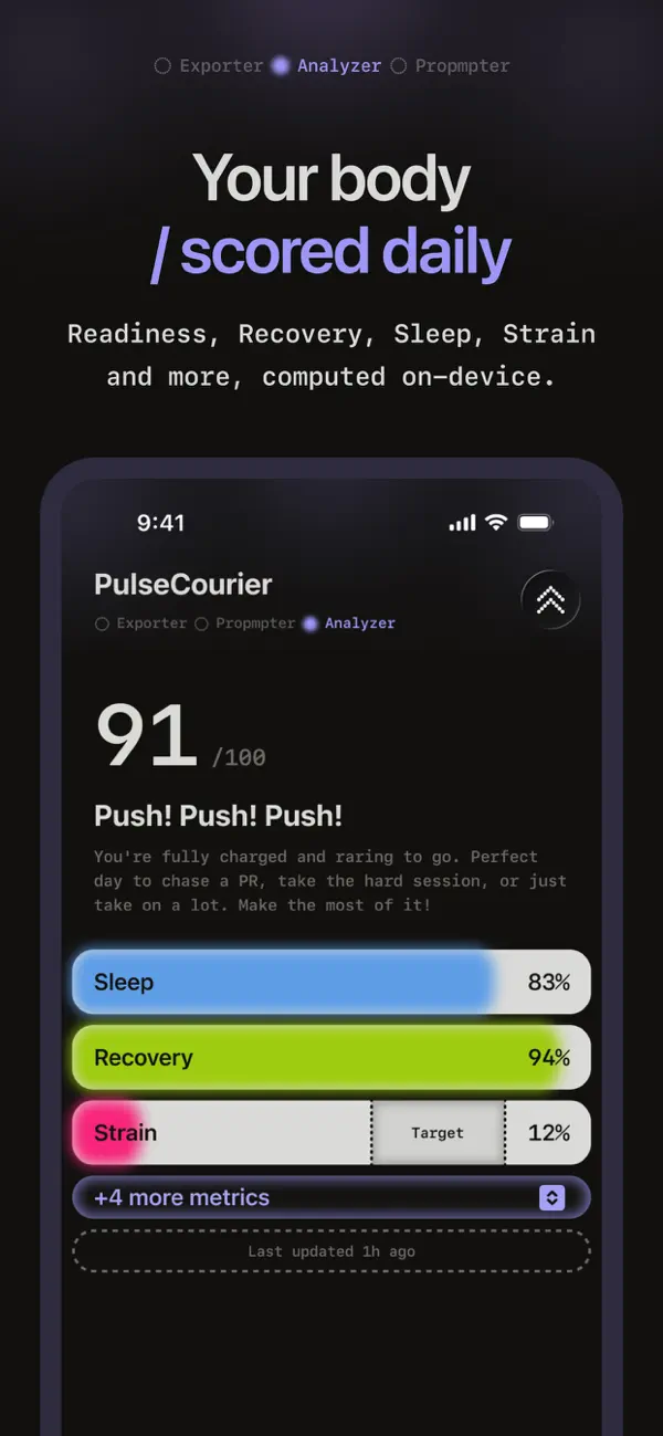 Screenshot #3 pour PulseCourier: Health to AI