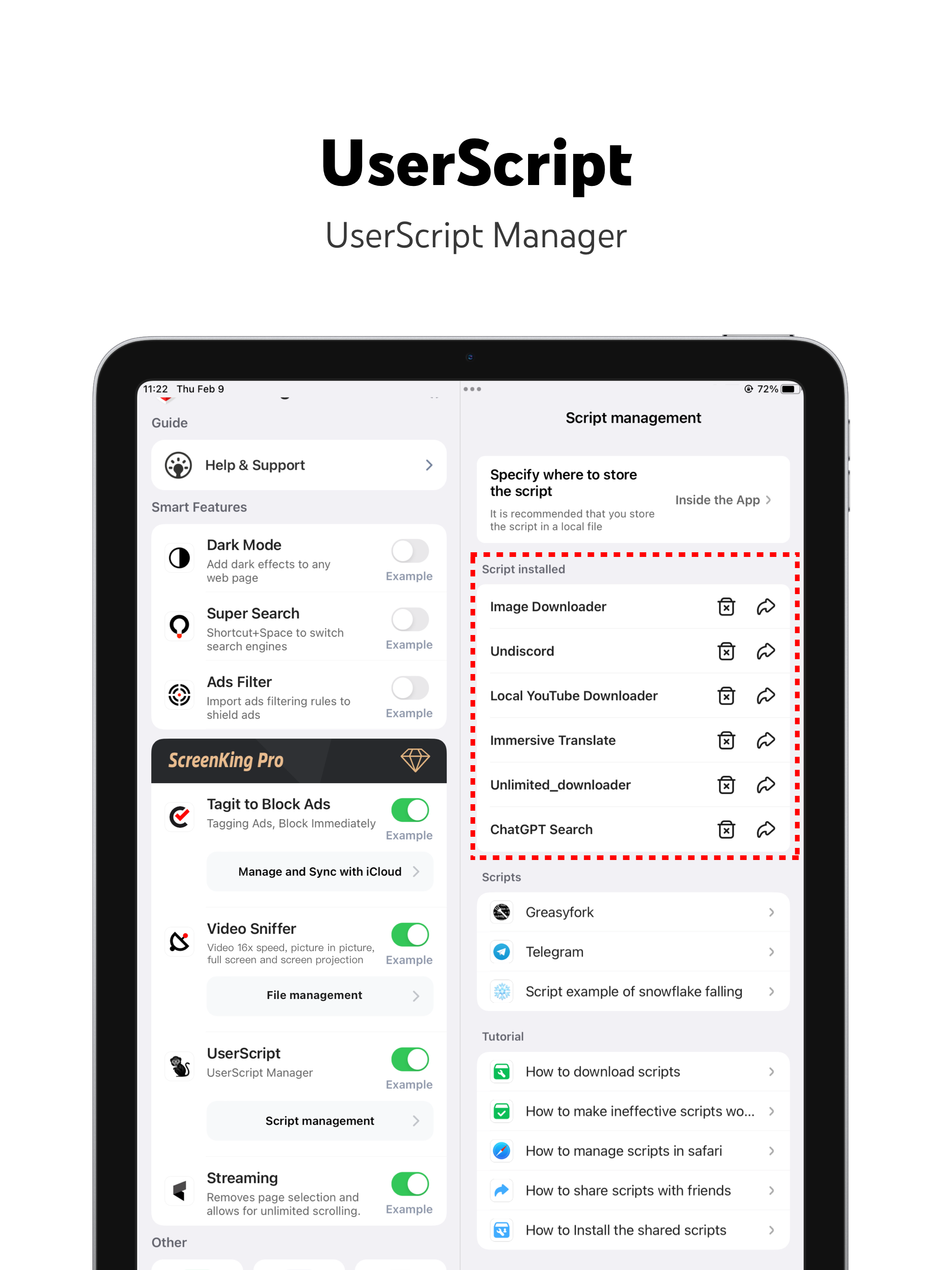 ScreenKing-Safari Extension