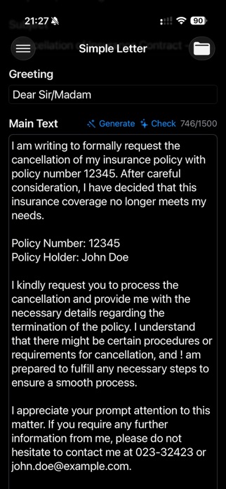 Simple Letter Screenshot 5 of 9