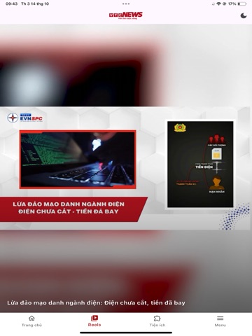 Báo VTC News: Tin tức 24h iPad screenshot 4