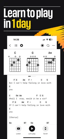 Ultimate Guitar: Chords & Tabs iPhone Ekran Görüntüsü 1