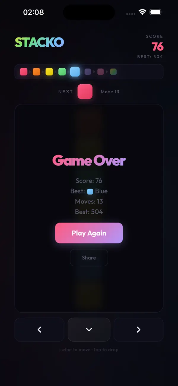 #2. Stacko! (iOS) Von: GORKEM SARI