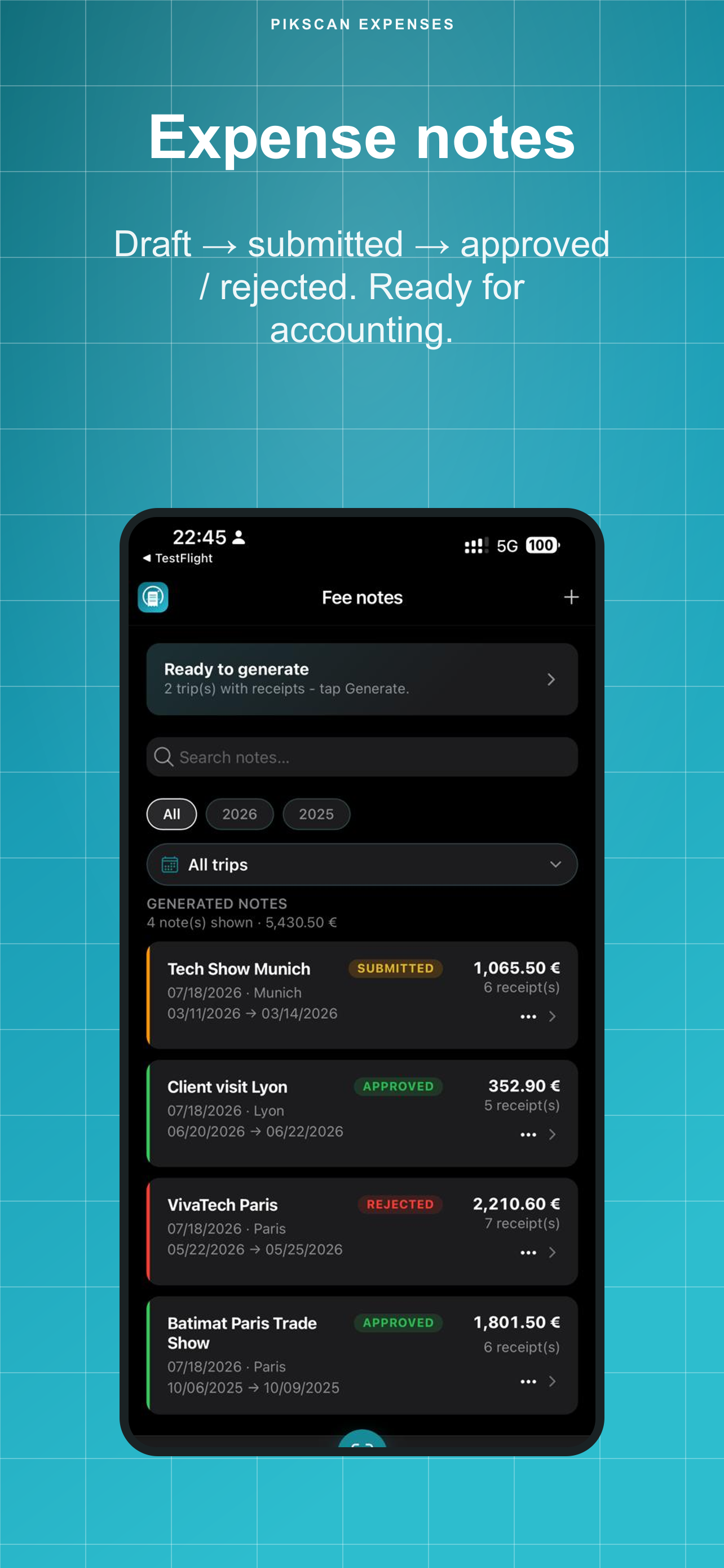 Pikscan: Expense reports screenshot 3
