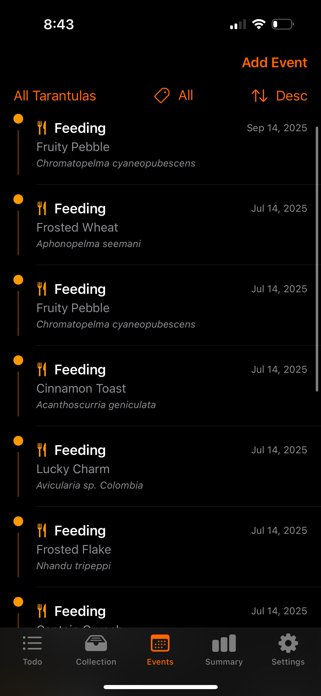 Tarantula Tracker Screenshot 3 of 7