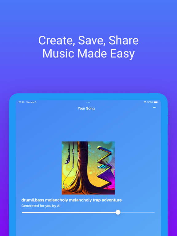 Riffusion: Songify Text AI iPad screenshot 5 - Music app